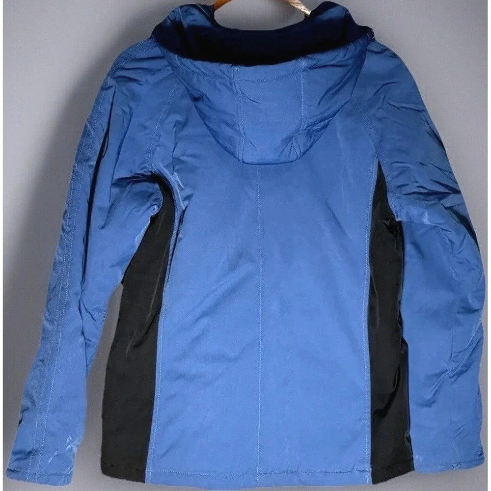 Eddie Bauer Soft Shell Insulated Parka Jacket Women's‎ M Blue Black Outdoors